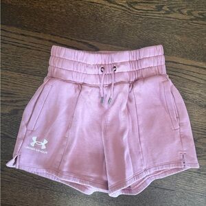 Under Armour Women's Pink Fleece Shorts